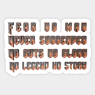 Fear no man Sticker